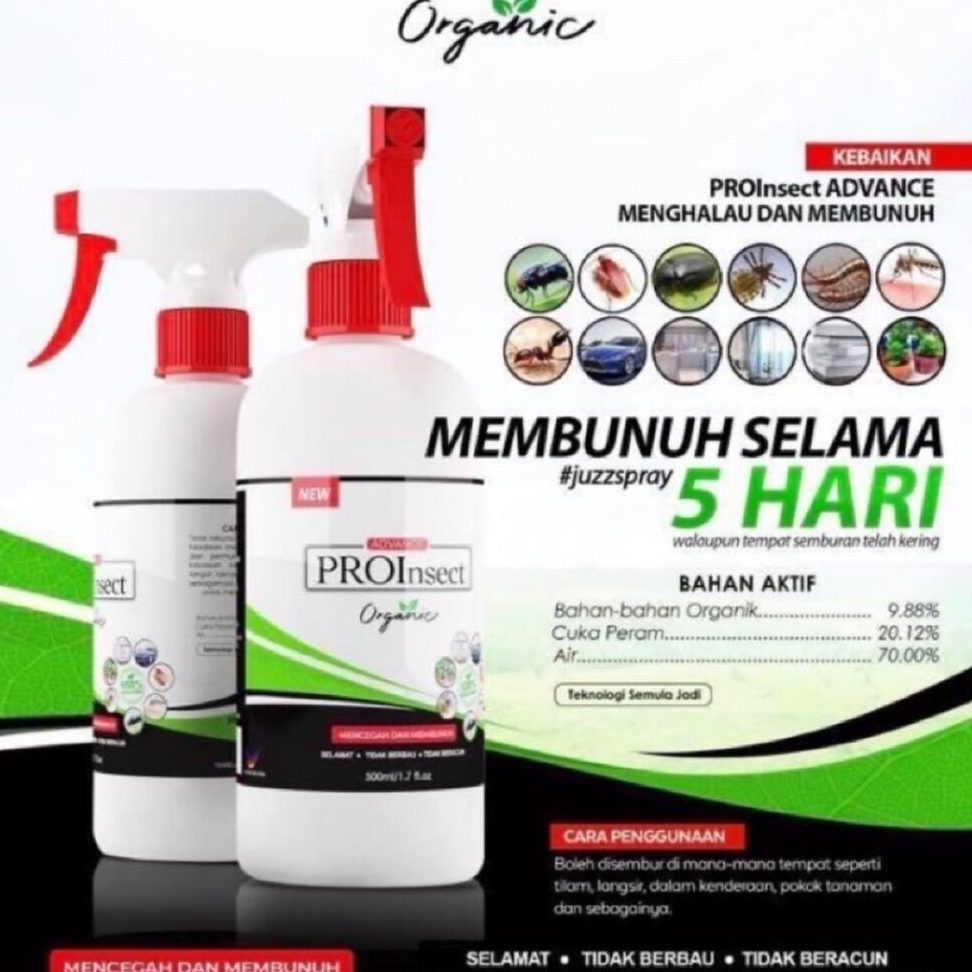 pro insect menghalau mencegah membunuh serangga